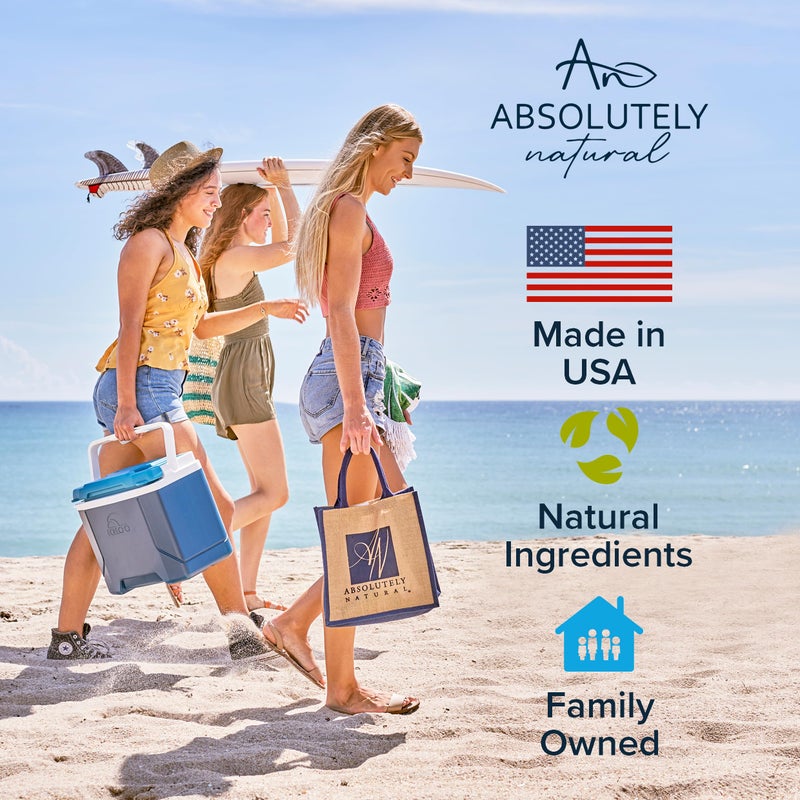 Absolutely Natural - SPF 8 Mineral Sunscreen - Water Resistant Moisturzing Lotion for Body & Face - Non-Nano Zinc Oxide, Vitamin E - 3 Oz - Image 4